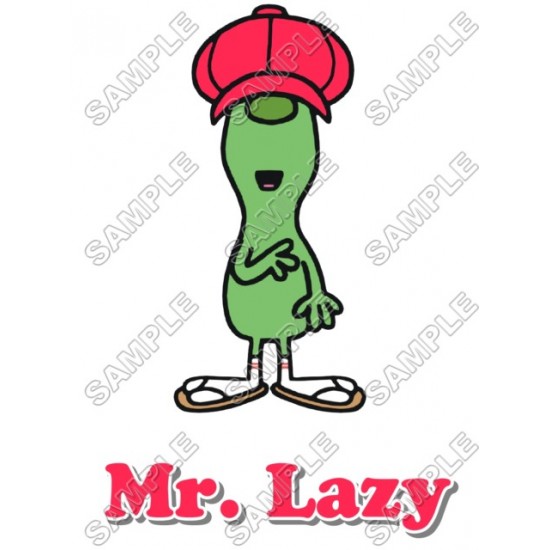 Mr Men and Little Miss Mr. Lazy T Shirt Iron on Transfer Decal N2 (by www.kraftyme.com)