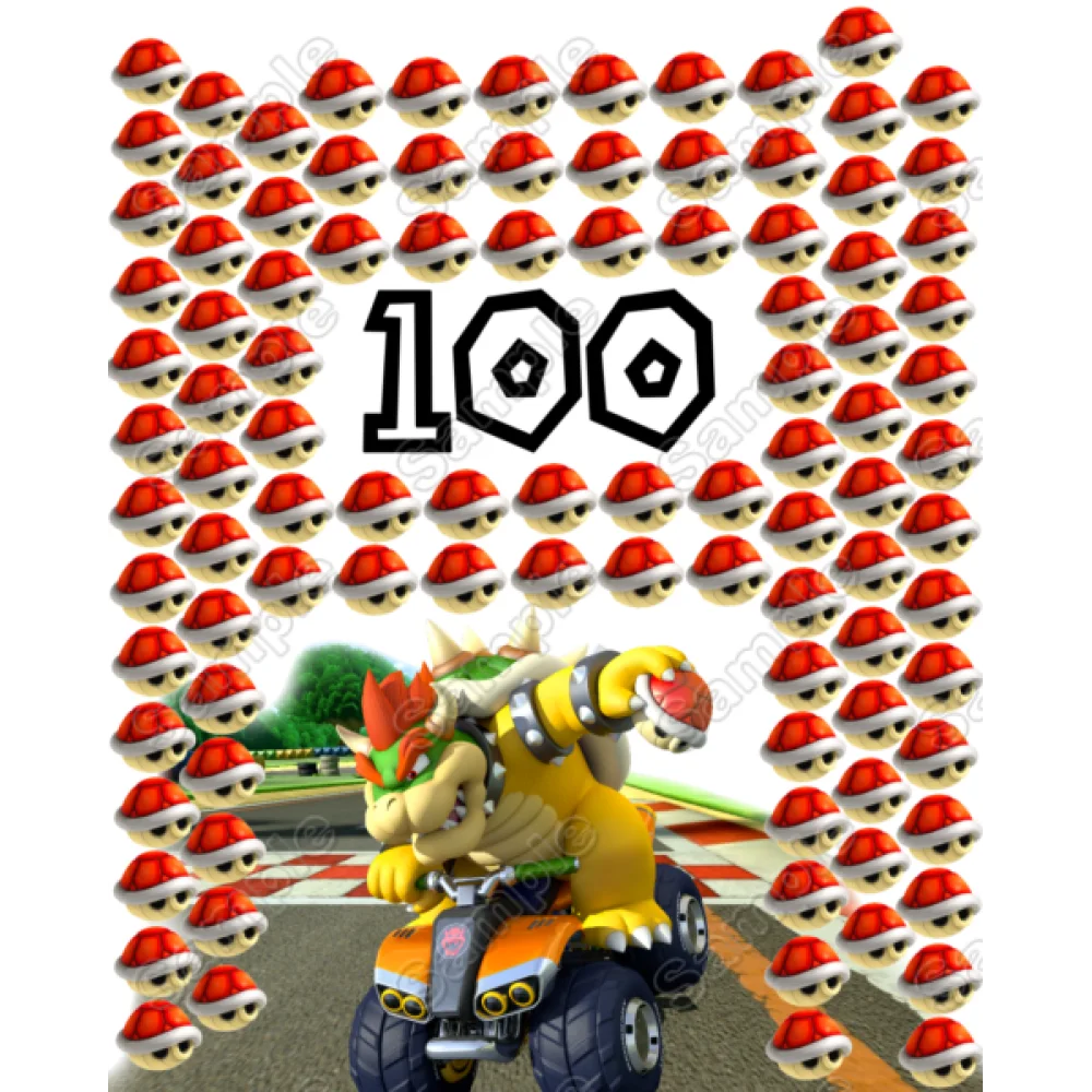 Master 100 Shells Super Mario Bowser 100 Shells DTF Iron on Transfer - Ready to Press